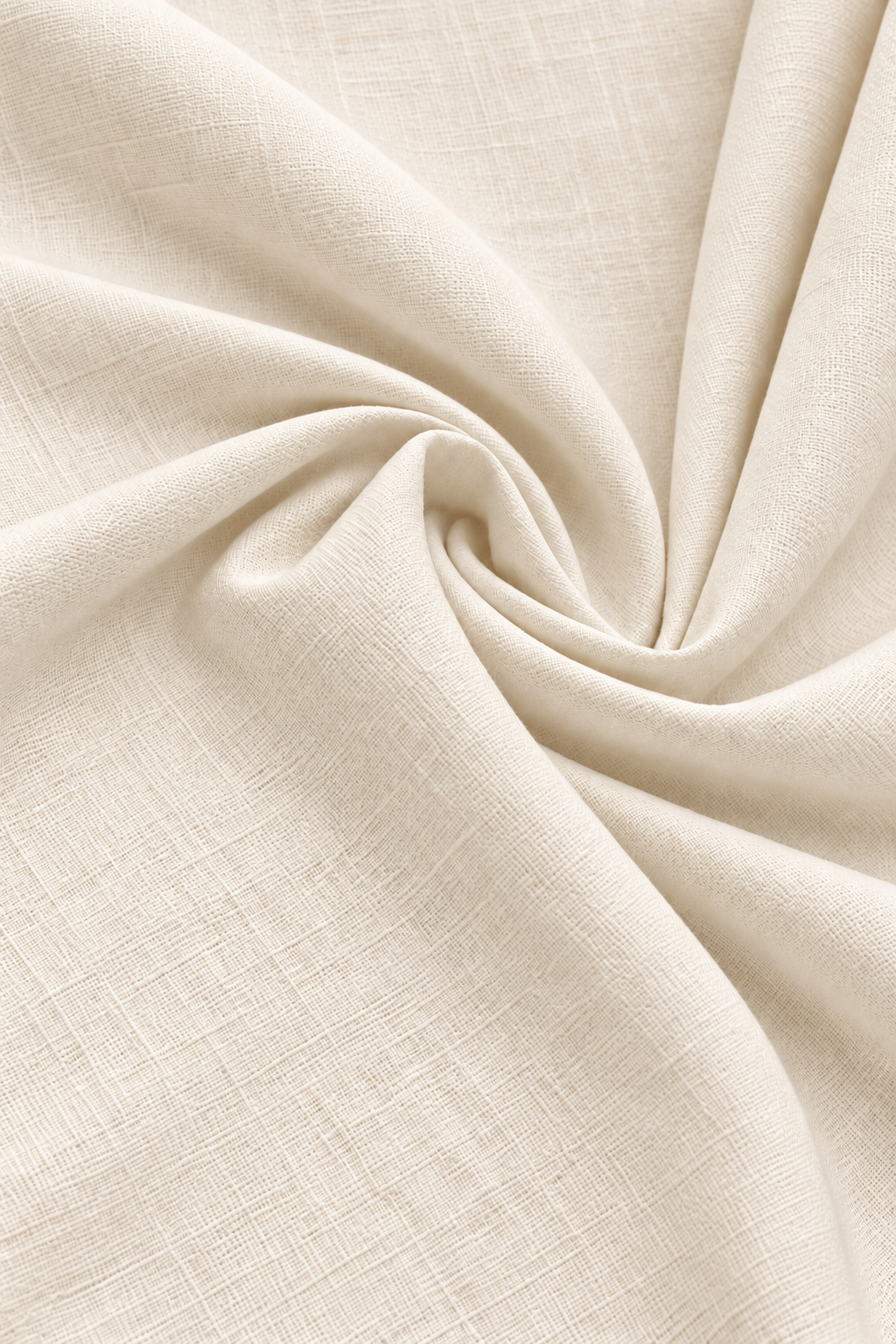 Cream Linen Blend Relaxed Fit Pant