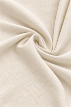 Cream Linen Blend Relaxed Fit Pant
